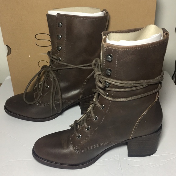 Brown Leather trooper boots 7 1/2 - Picture 2 of 6